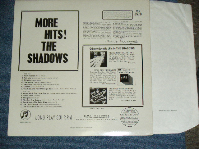 画像: THE SHADOWS - MORE HITS!  ( Ex++/MINT  ) / 1970? UK REISSUE Light BROWN Label STEREO Used LP 