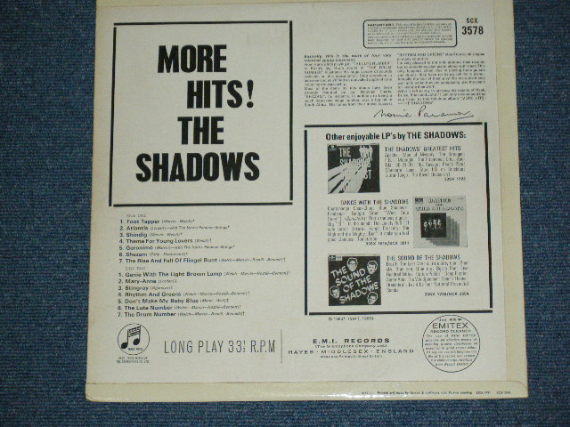 画像: THE SHADOWS - MORE HITS!  ( Ex+++/MINT-  ) / 1965 UK ORIGINAL "BLUE Columbia " Label STEREO Used LP 