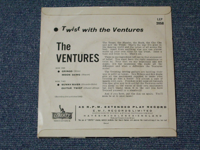 画像: THE VENTURES - TWIST WITH THE VENTURES / 1962 UK Original 7" EP With PICTURE SLEEVE 