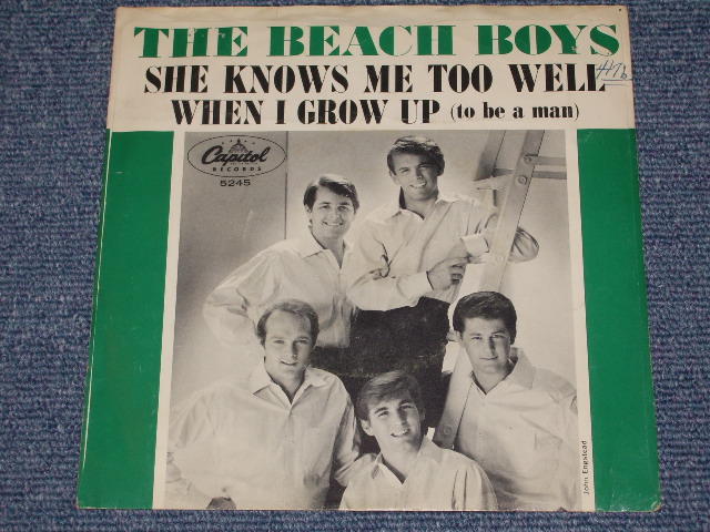 画像: THE BEACH BOYS - WHEN I GROW UP( GREEN BORDER Cover )  /  1964 US  Original Ex+/Ex+  7"Single With Picture Sleeve  