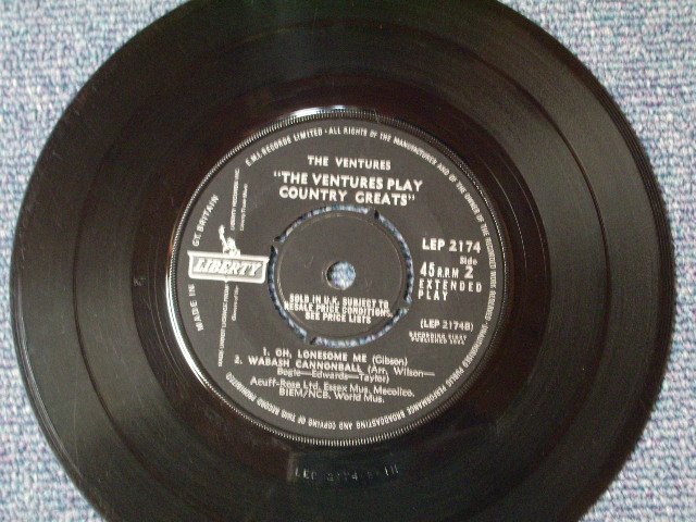 画像: THE VENTURES - PLAY THE COUNTRY GREATS  / 1964 UK Original 7" EP With PICTURE SLEEVE 