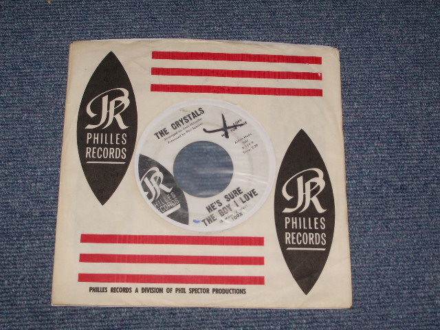 画像: THE CRYSTALS - HE 'S SURE THE BOY I LOVE ( Matrix # TCY-9 : PHIL&ANNETTE Credit : WHITE LABEL PROMO Ex-/Ex- ) / 1962 US ORIGINAL 7" SINGLE 