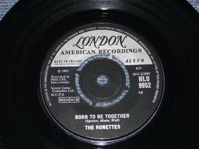 画像: THE RONETTES - BORN TO BE TOGETHER  / 1965 UK ORIGINAL 7" SINGLE With COMPANY SLEEVE  