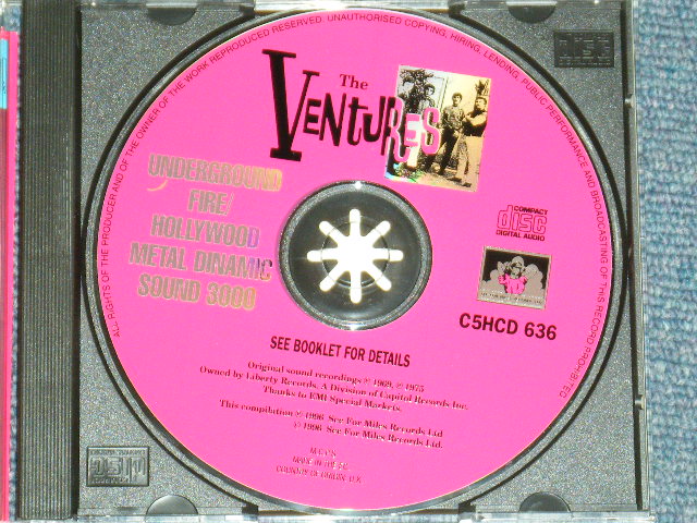 画像: THE VENTURES -  UNDERGROUND FIRE + HOLLYWOOD METAL DINAMIC ( 2 in 1 )/ 1996 UK& EU  Used  CD 