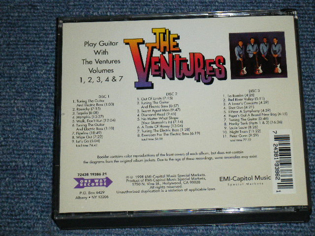 画像: THE VENTURES - PLAY GUITAR WITH THE VENTURES VOLUME 1,2,3,4 & 7 ( 5 in 3 ) / 1998 US USED  3 CD 