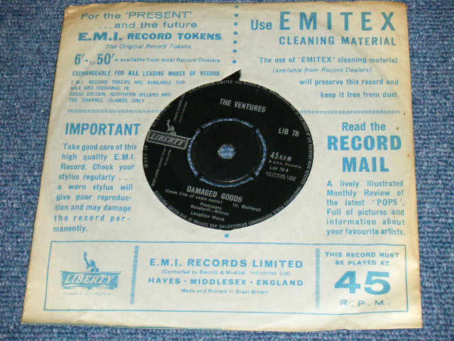 画像: THE VENTURES - THE NINTH WAVE ( MINT-/MINT- ) /1963  UK ORIGINAL 7" SINGLE 