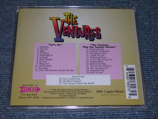 画像: THE VENTURES - LET'S GO + PLAY THE COUNTRY CLASSICS  ( 2 in 1+ BONUS TRACK ) / 1996 US Sealed CD 