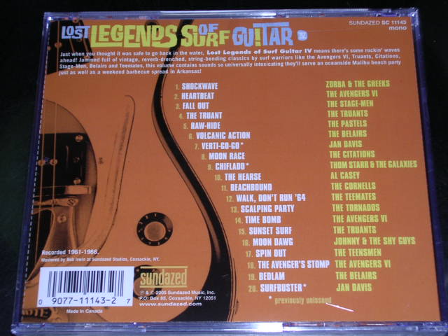 画像: V.A. - LOST LEGENDS OF SURF GUITAR IV  SHOCKWAVE / 2005 US SEALED CD