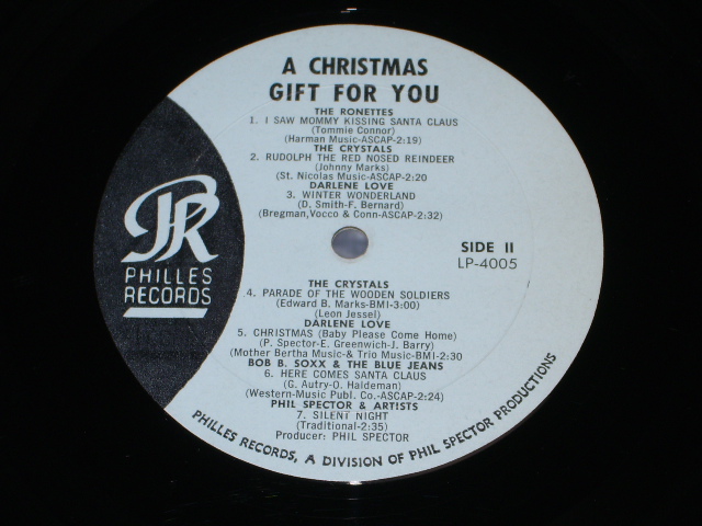 画像:  VA ( CRYSTALS+RONETTES+DARLEN LOVE+More ) - A CHRISTMAS GIFT FOR YOU (MONO) / 1963 US ORIGINAL 1st Press Label BLUE LABEL MONO LP